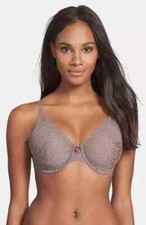 NWT Wacoal 851205 Halo Lace Molded Underwire Bra with J-Hook 34DDD Grey