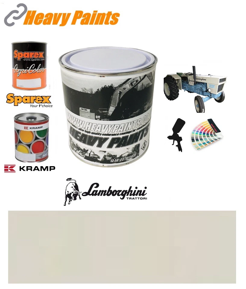 Lamborghini Tractor Cream Paint High Endurance Enamel Paint 1 Litre Tin