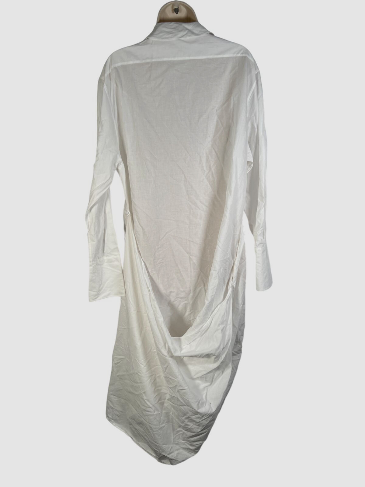 FILA Maxi abito da donna bianco Nuka a strati cotone The Row $2250 taglia S