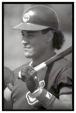 Carmen Castillo (1989) Cleveland Indians Vintage Baseball Postcard PCCI