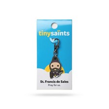 Tiny Saints St. Francis De Sales CHARM - Paracord, Bracelets, Backpacks, Gifts