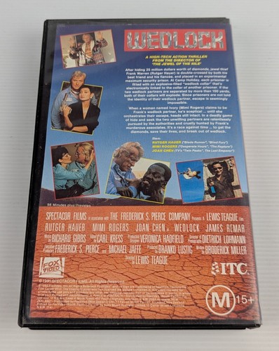 Wedlock 1991 - VHS Tape - Big Box Ex-Rental - Rutger Hauer - Picture 2 of 6
