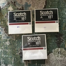 3 Total - Vintage SEALED SCOTCH Magnetic Tape 3M RG-7 Empty 7” Reel In Box