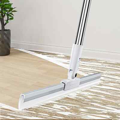 Multi-Purpose Floor Squeegee with 62'' Long Handle, 16'' Large Rubber Blade Squeeg