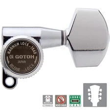 NEW Gotoh SG360-01 MGT Locking Tuners Tuning Keys w/ LARGE Buttons 3x3 - CHROME