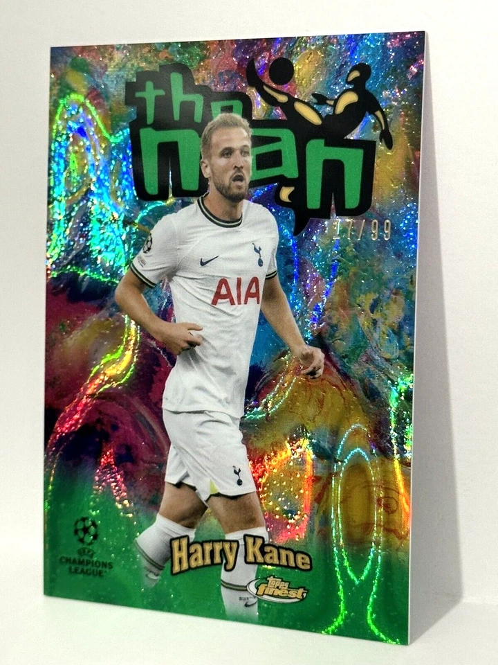 2022-23 Topps Finest UCL Tottenham Hotspur The Man Harry Kane Green Lava /99 - Image 3 of 4