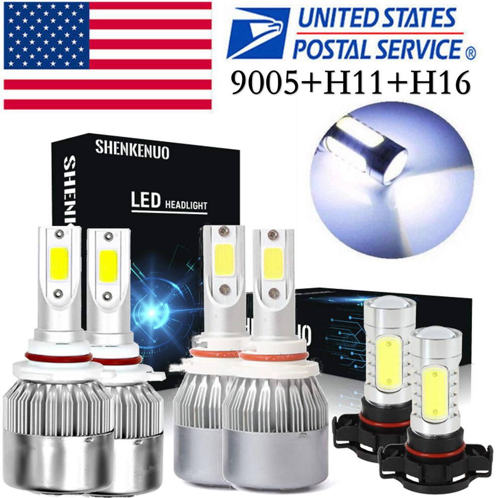 H11 9005 COMBO LED Headlights Hi/Lo Bulb For 2012-2018 Dodge Ram 1500