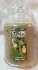 Yankee Candle HOLIDAY BAYBERRY Large Jar 22 Oz Housewarmer New Green Festive