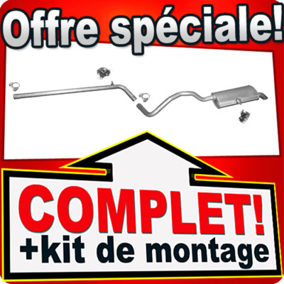 Ligne D'échappement Complète Pour Renault Scénic II 1.9 DCI - Silencieux Inclus - Acier Aluminié