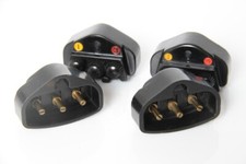 Black Vintage Singer Sewing Machine Terminal Round Three Pin Plug Connector