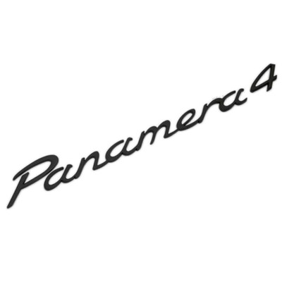 Matte Black Look Panamera 4 Letters Rear Badge Emblem Look Deck Lid Sport