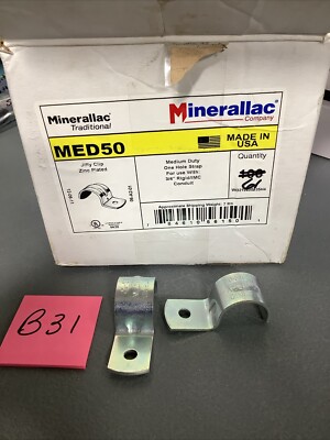 Minerallac Med Duty 1 Hole   3/4  Rigid/IMC Conduit MED50 JIFFY CLIP (Qty 61)