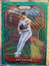 2021 Panini Prizm Green Wave Zac Gallen #65 Arizona Diamondbacks