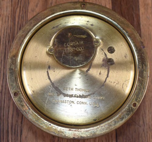 Orologio da nave vintage Seth Thomas corsaro in ottone E537-000 ottone - Foto 5 di 5