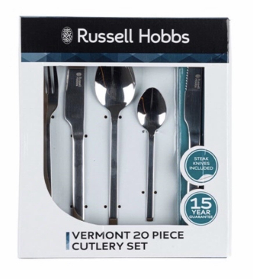 Russell Hobbs Vermont 20 Piece Stainless Steel Cutlery Set/STEAK KNIVES