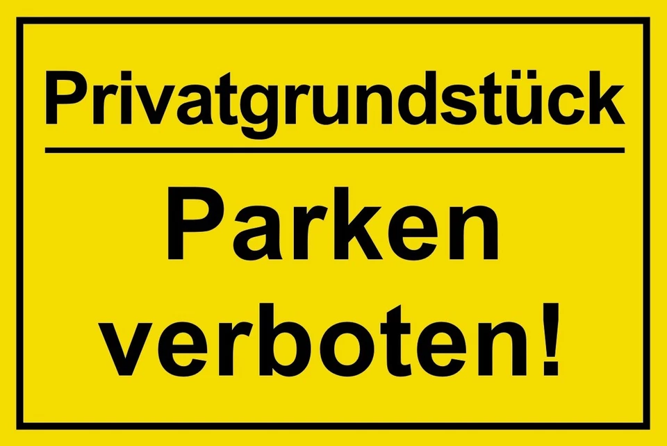 DIVERSE ☆ Schild - Privatgrundstück - Parken verboten - 300x200 Kunststoff (Parkverbot)
