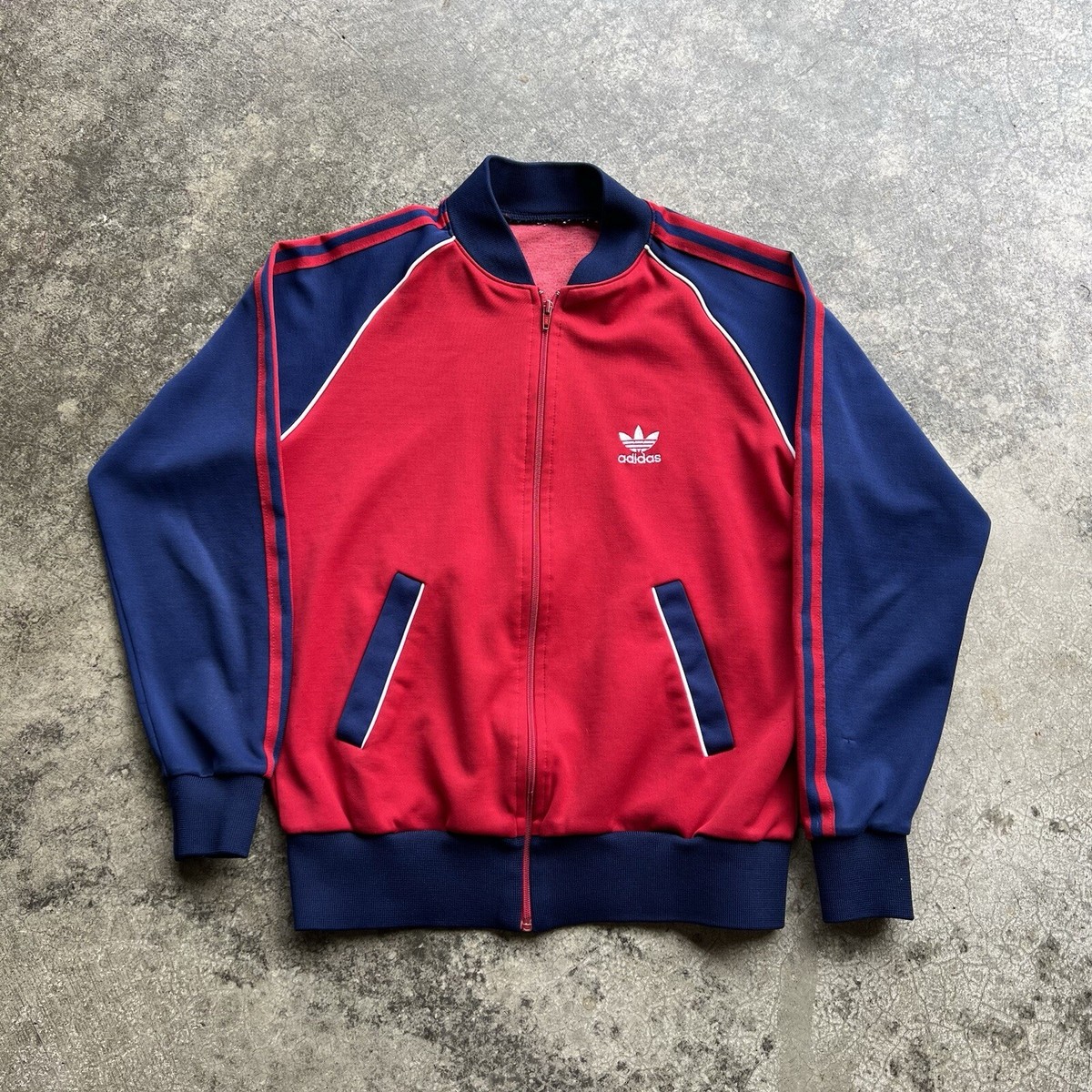 Vintage 90s Adidas Tre Foil Run DMC Style Zip Up Jacket Mens Sz