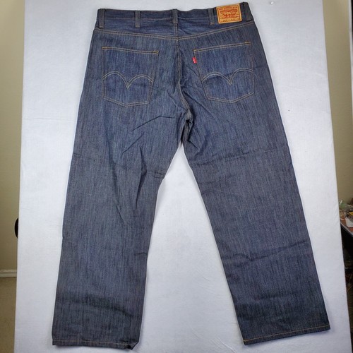 Pantalones de mezclilla para hombre Levis Straus & Co. 569 sueltos de corte recto azul 5 bolsillos talla 42 - Imagen 6 de 10