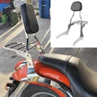 Backrest Sissy Bar w/Luggage Rack For Kawasaki Vulcan 900 VN900 Classic Custom