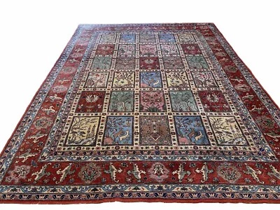 Türkische Edel Stück Reine Schurwolle 330x250 Handgeknüpft Garten Muster - Bild 1 von 4