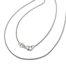 Echt Platin 950 Juwelier Zopf Collier Kette Stärke 1,05 mm Pt 950 mit Karabiner