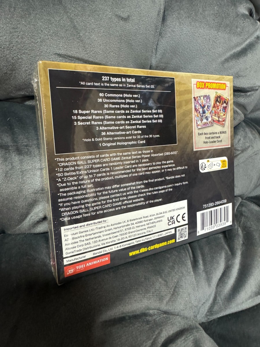 Dragon Ball Super: Masters Power Absorbed Collector Booster Box Factory  Sealed | eBay