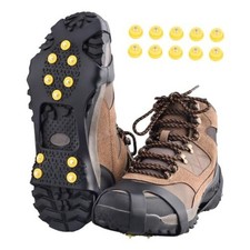 Ice Cleats for Shoes and Boots 10-Stud Anti Slip Ice Grips Medium 10 Spikes