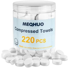 220 Pcs Compressed Towels for Face, Mini Portable Compressed Towel Tablets, Disp