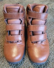 REDUCED. MUST GO. Brown Tan Leather and Suede ladies boots size 7 Easy Fastening