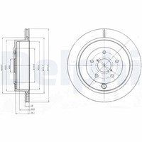 2X Delphi Bremsscheibe BG4267 FüR B9 Tribeca Wxe Wxf