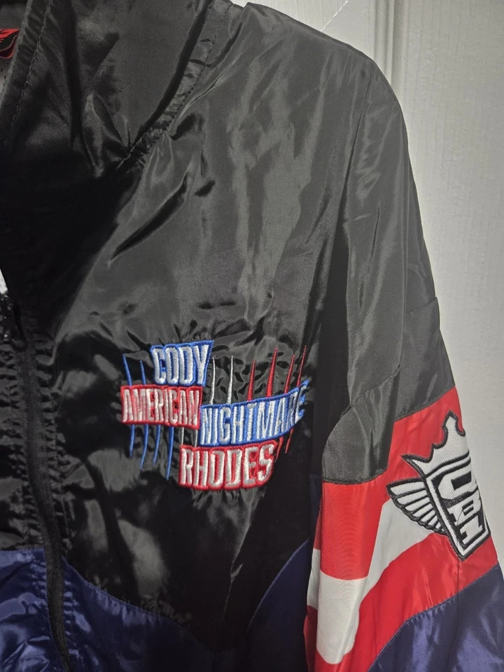 New Cody Rhodes Neon Nightmare Full-Zip Windbreaker Wrestling