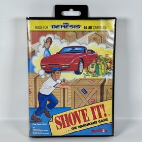 Shove It The Warehouse Game CIB (Sega Genesis, 1990) Complete - Tested Working!
