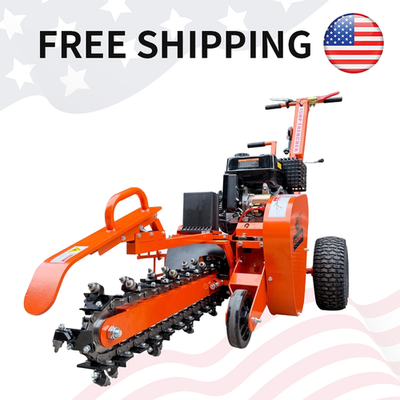 #ad 15HP 420cc Gas Powered Trencher E Start 24quot; Depth 4quot; Width Free Shipping $2399.00