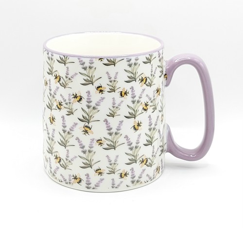 Lavendel Stiele & Bienen Kaffeebecher Teetasse 14 Unzen Keramik von 10 Strawberry Street - Bild 2 von 8