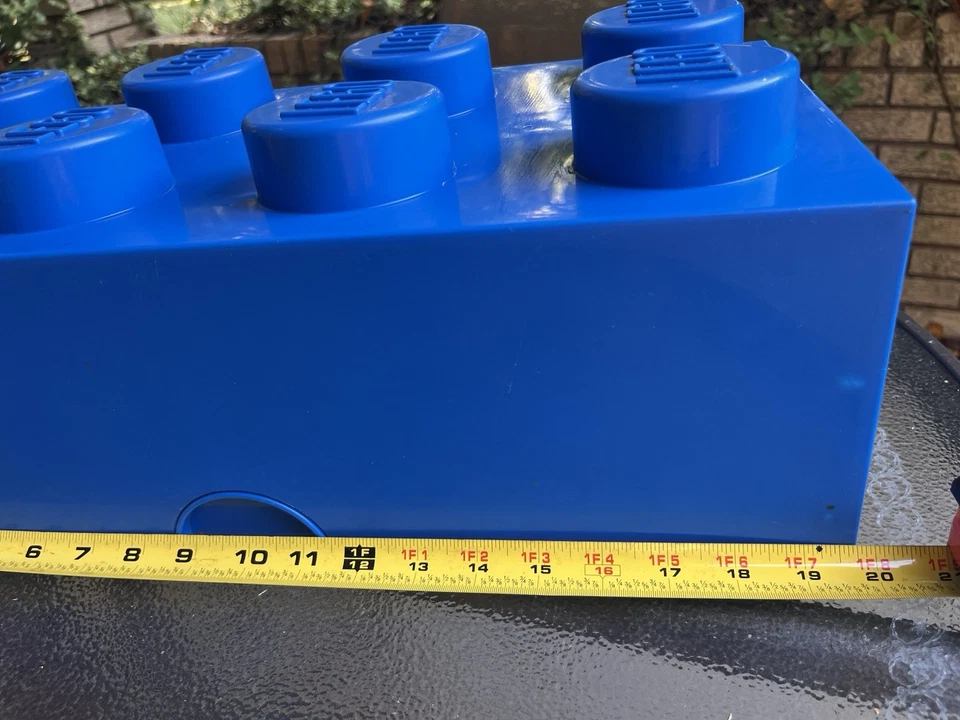 LEGO Storage Container Brick Blue Box Container Large 19x9x6 - Image 3 of 4