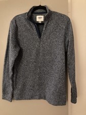Gray Medium Old Navy Pullover Quarter Zip 100 Cotton