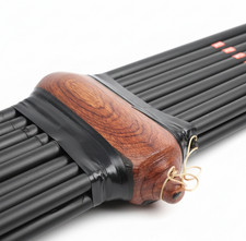 Professional Khaen Khene Am Silver Reeds Matte Black Lao Thai Bamboo Mouth Flute