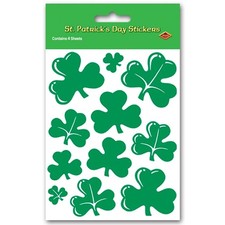 Beistle Shamrock Stickers - St. Patricks  Party Supply  Decoration