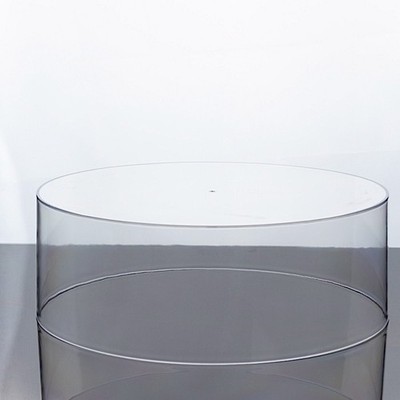 14'' Clear Round Acrylic Cake Stand Display Box Pedestal Riser Party Decorations