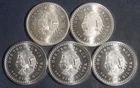 FIVE (5) AZTEC CALENDAR 1 OZ .999 SILVER ROUNDS ( 5 OZ TOTAL)  LOT 161131