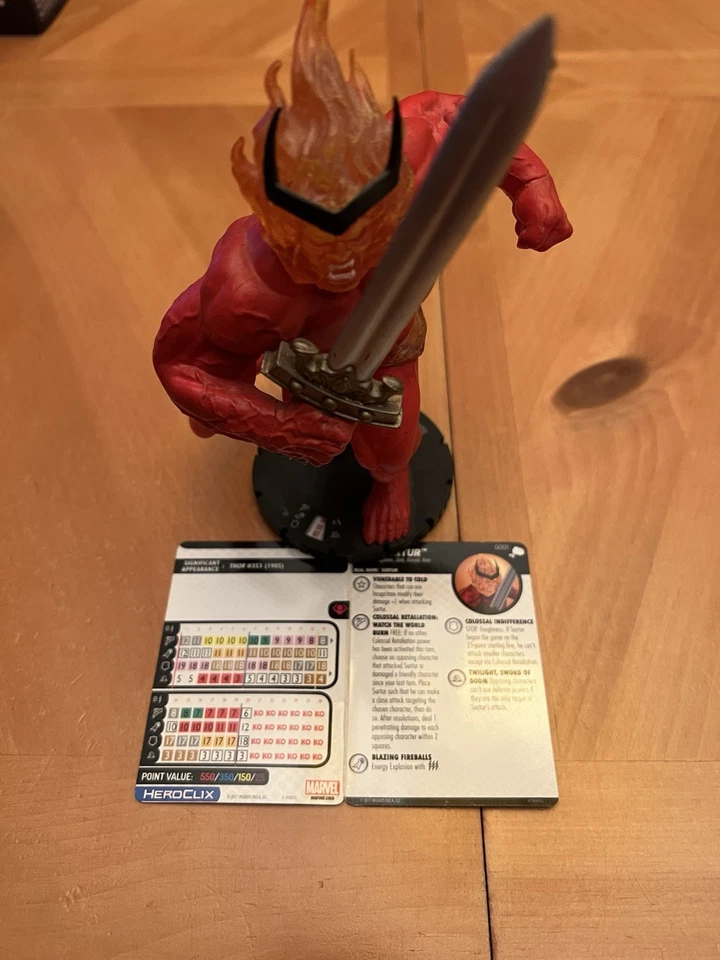 Marvel Heroclix War Of Realms Surtur G001 Legacy Mighty Thor Foto 2 de 2