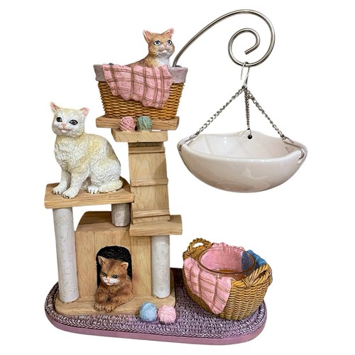 RARE Yankee Candle Mama Cat & Kittens on Cat Tree Hanging Tart Burner Wax Warmer - Picture 6 of 18