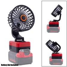 Jobsite Fan Compatible with Craftsman 20V Battery For Camping Workshop Fan