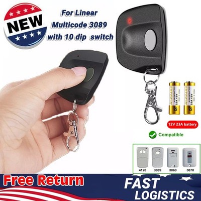 MultiCode 3089 300mhz 10 Code Switch Gate Garage Remote Control For Linear 