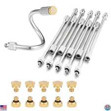 10 Flexible Brass Mister Extensions 5.9 Inch Bendable Copper Nozzle Kits 10/24