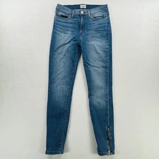 Hudson Blair Jeans Womens 27 Blue High Rise Super Skinny Ankle Zip Hem Stretch