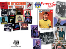 Figurine Solidali FOREVER STICKER CANTANTI MUSICA CINEMA NUMERATA
