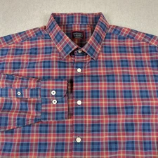 UNTUCKit Shirt Mens XXL Red Plaid Long Sleeve Relaxed Fit Wrinkle Free