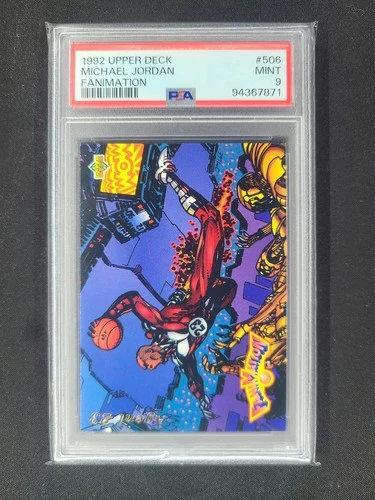 1992 Upper Deck Michael Jordan Fanimation #506 PSA 9 Mint Jim Lee anime art card