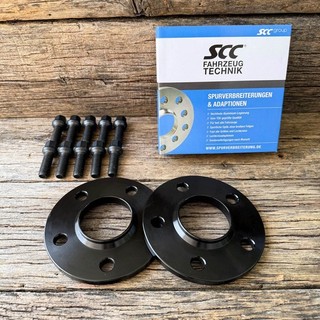 30mm 2x15mm SCC Passaruota per Audi 5x112 66 6 con Bulloni Ruota Nero